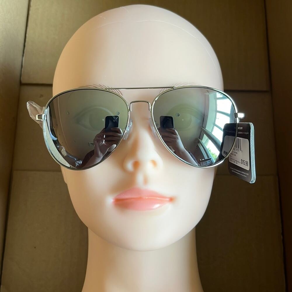 Foster Grant MaxBlock Dolly Aviator Sunglasses Gold